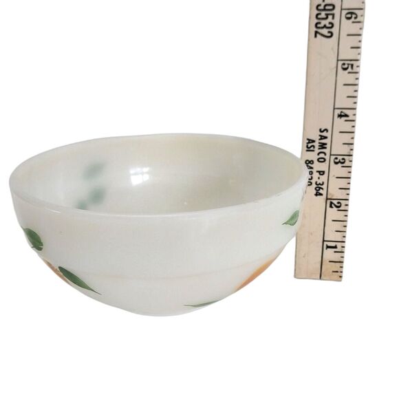 Fire King Fruit Mixing Bowl 6" Pear Hand Painted 1950's Gay Fad Milk Glass #F005 - Picture 9 of 9
